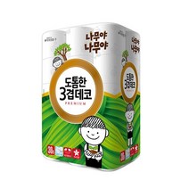 나무야나무야 도톰한 3겹 깨끗한 무향 롤화장지 27m, 2팩, 30롤