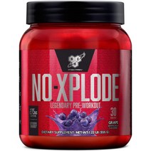 BSN 노익스 1.2lb 노익스부스터 인터네셔널 NOXplode 노익스플로드 30회분, Grape, 30 Servings (Pack of 1)