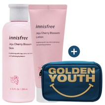 이니스프리 제주 왕벚꽃 (스킨+로션)+GOLDEN YOUTH 파우치(블루), 1개