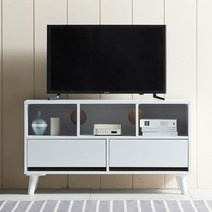 공간사이 코라 1000 2단 거실장, 화이트 bd1028