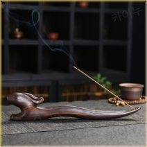 카이누 고급 인센스 스틱 홀더 세라믹 향받침대, 토끼정령 복토끼