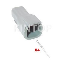 1세트 4 핀 ATM06-4S 자동차 고출력 커넥터 굴삭기 용 전기 배선 소켓 DTM04-4P, 02 1 Set Male