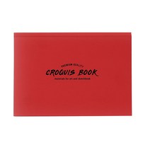 아트앤디자인 105g 양장제본 크로키북 A4 / 표지 레드 / 내지 흰색 (80매) / 단품 묶음할인, 10권 (10%할인)