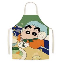 Younimu 짱구는 못 말려 캐릭터 패턴 앞치마 방수앞치마, B1