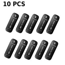휴대용와이파이 와이파이에그 2박3일해외여행 10852pcs 4g lte usb 150mbps 휴대용 무선 와이파이 어댑터 스틱 동글 모바일 광대역 4g 네트워크 카드 라우터, 블랙 10개