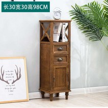 컨트리 인테리어 집게 미국 실목 서랍식 수납장 다층 코너장, C17-30x30블랙 중간사이즈, T01-통