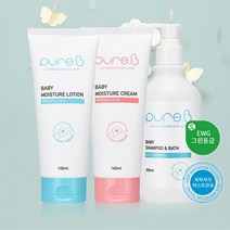퓨어비 베이비 모이스쳐 로션+크림+바스 3종 세트, 단품