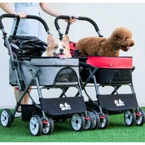 폼내서 대형견유모차 웨건 유모차 접이식 분리형 애견 중형견, 회색/50kg 미만 중형견 2-4마리