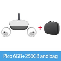 VR 헤드셋 글로벌 pico neo3 vr heatsets 올인원 안경 가상 현실 콘솔 4k hd 스마트 3d 무선 스팀 vr 게임 헬멧, 256g 및 가방