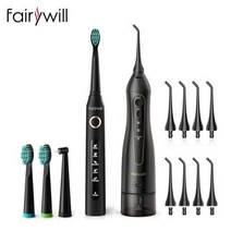 FAIRYWILL 300ML 휴대용 구강 IRRIGATOR USB 충전식 치과 물 FLOSSER 제트 치아 클리너 3 모드, 스페인 |5020E-B-507Black, 5020E-B-507Black
