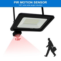 센서 LED 투광 조명 220V SMD 2835 야외 Led 검색 램프 IP66 방수 Foco 스포트 라이트, 02 20W, 01 WHITE