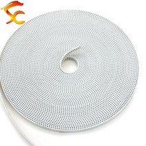 타이밍 벨트 풀리 타임 타이밍 벨트 Pu Gt2 6mm 8mm 9mm 10mm Pu 스틸 코어 타이밍 벨트 Gt2 벨트 흰색, 20미터
