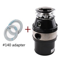 쿠커 소모품 수리 370W 주방 음식물 쓰레기 처리기 10 년 보증 가정용 분쇄기 스테인레스 스틸 어댑터, 한개옵션1, 02 with 160 adapter