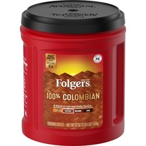 Folgers 폴저스 100% 콜롬비아 미디엄 로스트 그라운드 커피 (1.04kg)