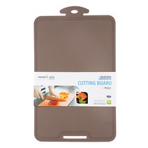 [마미스테이블] 실리콘 도마 클립형 L(415mm)이유식 과일 야채 캠핑 휴대용도마, 베어브라운