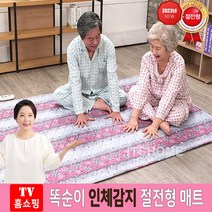 EGS 삼원온스파 똑순이 인체감지 절전형 워셔블 전기 매트 침대 싱글 더블 거실 1인용 2인용 장판 전기요, 싱글(105X200), 혼합