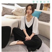 2022 년 여름 새로운 점프슈트 반팔 티셔츠 투피스