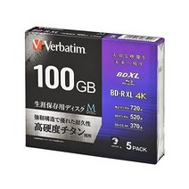 Verbatim Japan M-DISC 장기 보존 블루레이 디스크 1회 기록용 BD-R XL 100GB 5장 BR520YMDP5V1, 100GB(녹화지원모델)_다섯 장