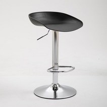 홈바의자 아일랜드식탁 의자 바스툴 바 바텐 체어 철제 높이조절 회전 모던 심플, 2. 블랙시트+실버프레임