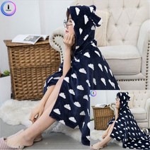 후드망토 극세사 담요 캠핑입는담요 입는이불