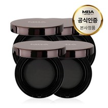 MBA 새치 흑채 자연스러운 헤어 커버 영양공급 모발아 더마 헤어 쿠션 15g (내추럴 블랙 색상), 5개