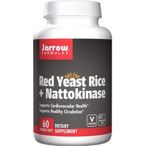 Jarrow Formulas Red Yeast Rice + Nattokinase 자로우 포뮬러스 레드 이스트 라이스 나토키나제 60베지캡슐, 1개, 기본