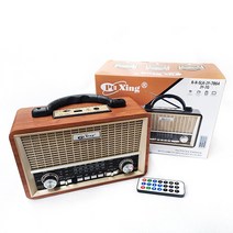 라디오/고성능 클래식 엔틱 스피커/블루투스스피커/USB/TF/AUX/캠핑용라디오/단파라디오/공장용라디오, 우드