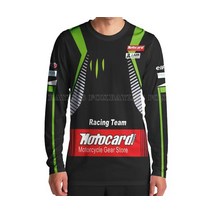 오토바이 티셔츠 긴팔 져지 모터 바이크 2022 moto for kawasaki car, 5XL