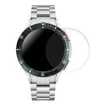 스페이스쉴드 갤럭시워치4 42mm 46mm 호환 프리미엄 스틸 스트랩 밴드 + 마리너 베젤링 + 필름1매 3종, 실버+그린
