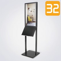 카멜 스탠드POP 32인치 PF3210S+카탈로그선반 광고용모니터, 직접수령, 조립 후 출고