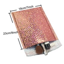 TailStar 안전봉투 50PCS 홀로그램 금속 버블 메일러 글 래 머 실버 음영 호 일 쿠션 웨딩 가방 패딩 봉투, [09] Laser Gold18x23cm
