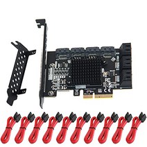 SWEETECH PCI-E SATAIII 확장 카드 SATA 3.0 10포트 SATA 확장 카드 PCI Express SATA 컨트롤러 확장 카드 6Gbps SATA 3.0 PCIe 카드 HDDSSDODD 지원