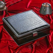 가죽 예물함 돌 반지 예단 폐물 보석 함 악세사리 주얼리 상자 케이스, 1, 블랙