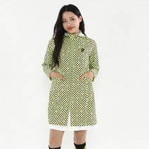 지니골프 여성 골프비옷 하트도트 레인코트 방수100, 블랙