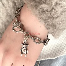 리앤킴 남여공용 체인 써지컬스틸 패션 팔찌 WA2796