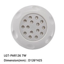 수영장청소기 수중아쿠아 펜션풀 얇은 방수 램프 Led DC12v IP68 평면 야외 스파 욕조 분수 연못 폭포 빛, RGB, 03 PAR126 7W