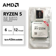 AMD Ryzen 5 3600 CPU 프로세서 새로운 3.6 GHz 6 코어 12 스레드 100-000000031 65W 소켓, 한개옵션0