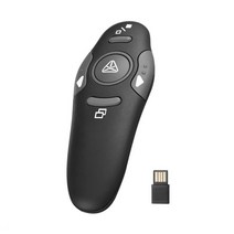 제이즈 발표자 무선 원격 제어 프로젝터 PPT 파워 포인트 프레 젠 테이션 펜에 대 한 2.4GHz USB 포인터, [01] Black