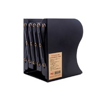 책상책꽂이 접이식 간이 철제책장, 자바라책꽂이-대-브라운