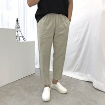 간빠레 남자 중앙 절개 세미와이드 린넨 바지 28-40size