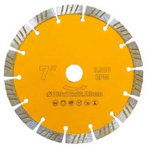 7인치 원형 톱날 목재용 목공날 샤프 7 인치 품질의 다이아몬드 디스크 180x12x2223mm 철근 콘크리트 단단한 돌 벽돌용 커팅 휠, 1개