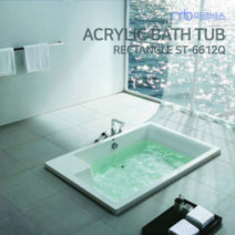 매립욕조 1850 x 1200 아크릴 욕조 높이 400 매립 반신욕조 대형 매립형 2인용 사이즈