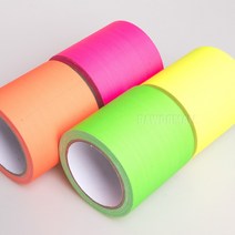 다우몰 형광색 면테이프 천테이프 무광 98mm X 10M 형광면, 형광분홍색
