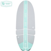 스킴보드 ananas 서핑 wakesurf skimboard foilboard 카이트 서핑 보드 데크 카펫 패드 세트 eva 논슬립 트랙션 프론트 테일 그립 패드, 민트와 그레이