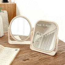 미니 탁상거울 소형 작은 책상 거울 립스틱 화장 사무실, 원형