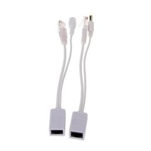 RJ45 인젝터 PoE 스플리터 어댑터 케이블 키트 수동 전원 이더넷 12-48V, 상아, 02 WHITE