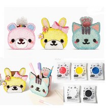 맘이샵 연필꽂이 만들기 클레이 5색 포함, 1. 곰+칼라폼5색