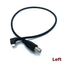 USB 2.0 b용 마이크로 메일-타입 커넥터 휴대폰 프린터 및 하드 드라이브용 메일 데이터 케이블, Left 60cm_One Size, 01 Left  60cm, 상세 설명 참조0