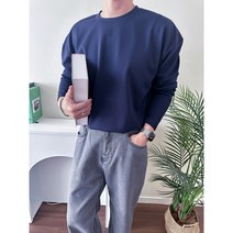 큰집샵 남녀공용 빅사이즈 데일리 기모 라운드 긴팔티셔츠 ~5XL