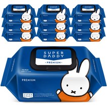 .슈퍼대디 new프리미엄 캡형 70매 10팩 저자극 아기물티슈(77gsm)